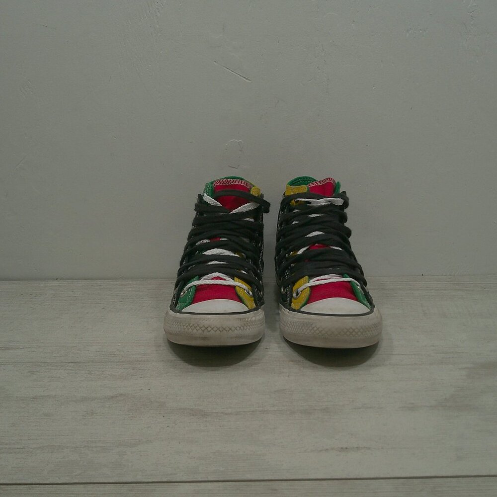 Chuck Taylor Converse All Star Hi Double Upper Multicolored Dbl Lace Sz M4 /W6 - Picture 6 of 12